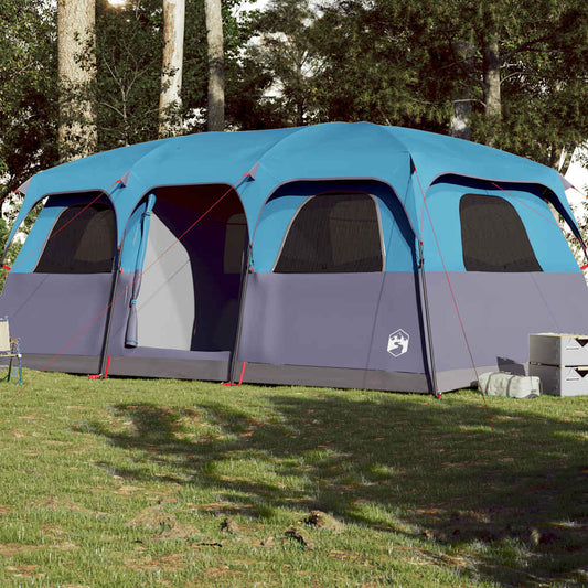 Family Tent Cabin 10-Person Blue Waterproof