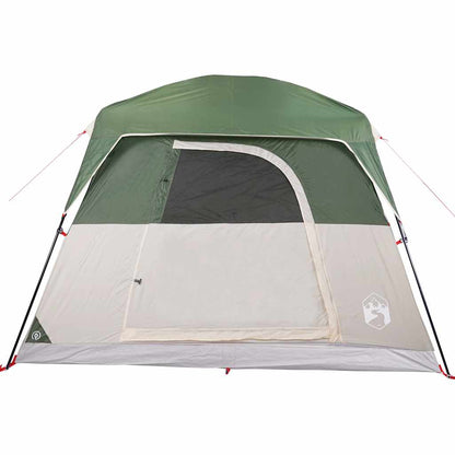 Camping Tent Cabin 4-Person Green Waterproof