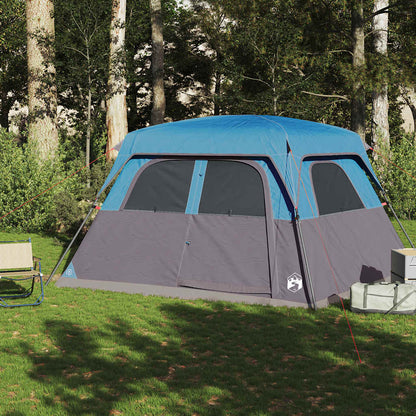 Family Tent Cabin 6-Person Blue Waterproof