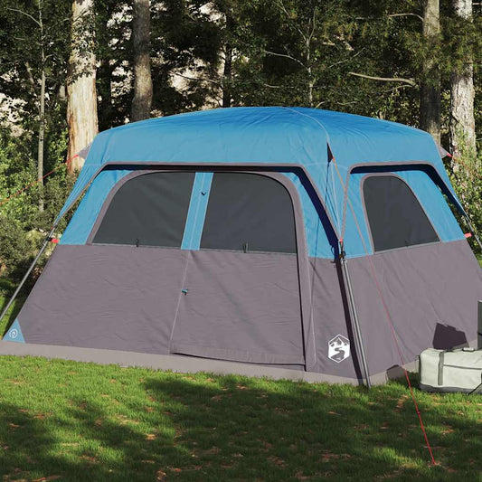Family Tent Cabin 6-Person Blue Waterproof