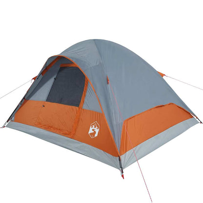 Family Tent Dome 6-Person Orange Waterproof