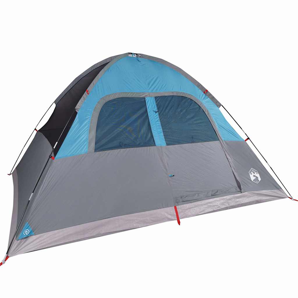 Family Tent Dome 6-Person Blue Waterproof