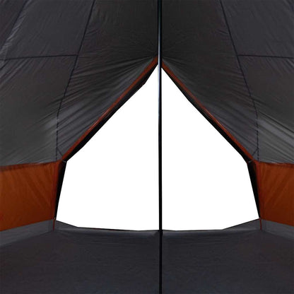 Family Tent Tipi 6-Person Grey and Orange Waterproof