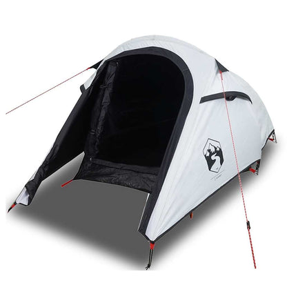 Camping Tent Tunnel 2-Person White Blackout Fabric Waterproof