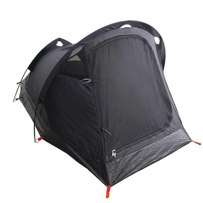 Camping Tent Tunnel 2-Person White Blackout Fabric Waterproof