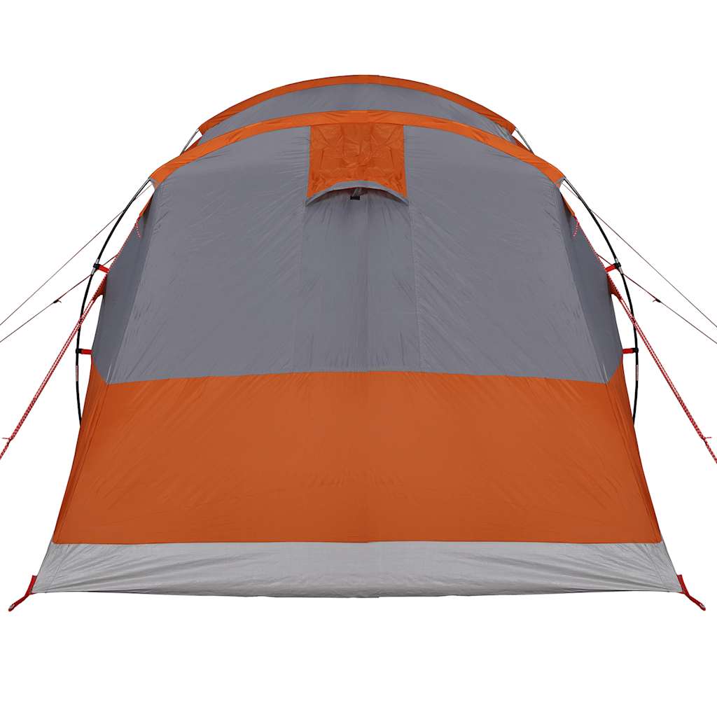 Camping Tent Tunnel 3-Person Grey and Orange Waterproof