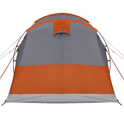 Camping Tent Tunnel 3-Person Grey and Orange Waterproof