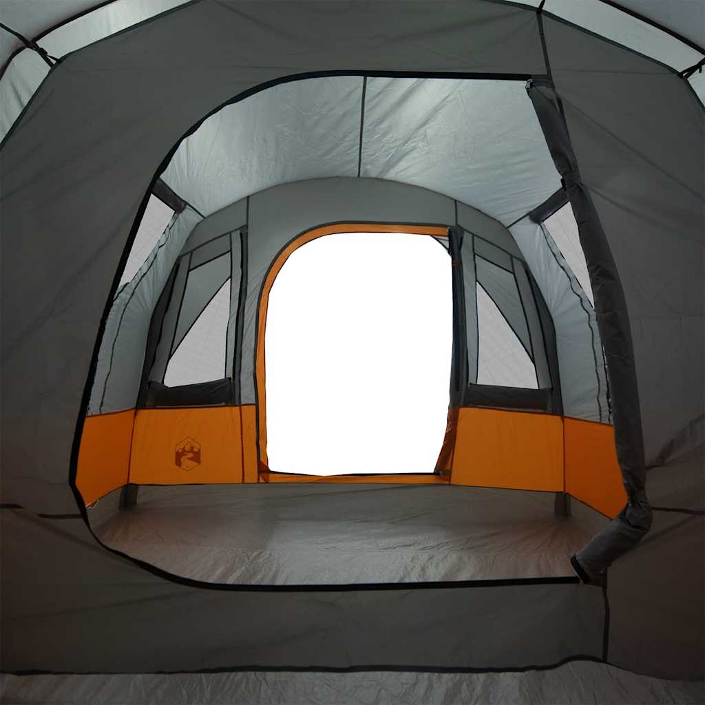 Camping Tent Tunnel 3-Person Grey and Orange Waterproof