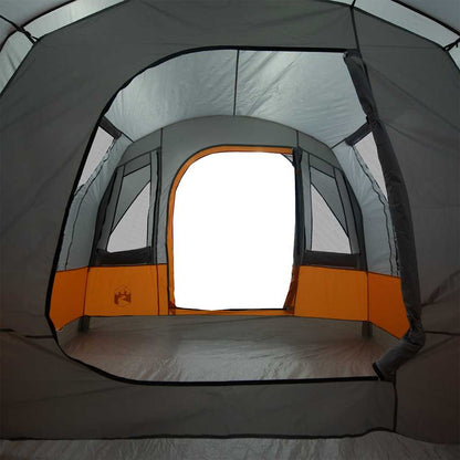 Camping Tent Tunnel 3-Person Grey and Orange Waterproof