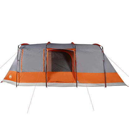 Camping Tent Tunnel 4-Person Grey and Orange Waterproof