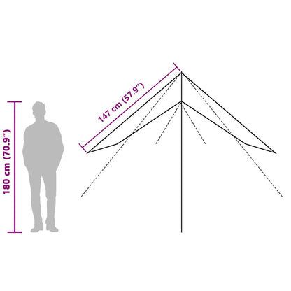 Camping Tarp Blue 500x294 cm Waterproof