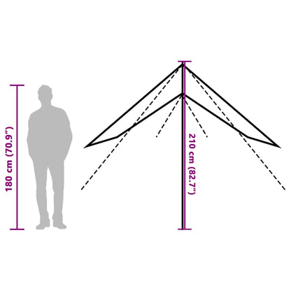 Camping Tarp Green 430x380x210 cm Waterproof