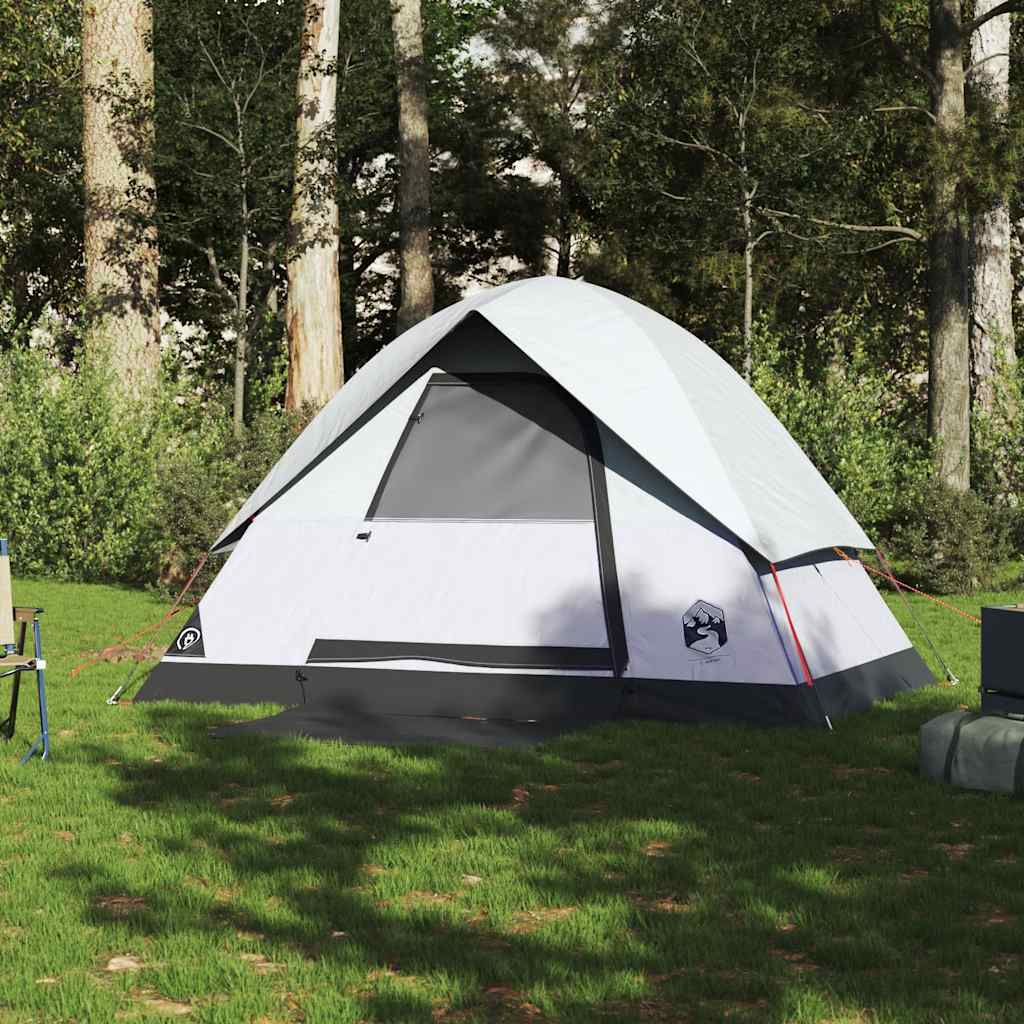 Camping Tent Dome 2-Person White Blackout Fabric Waterproof