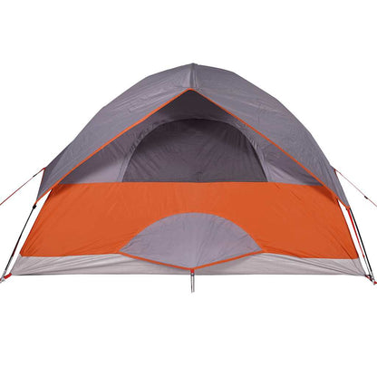 Camping Tent Dome 3-Person Orange Waterproof
