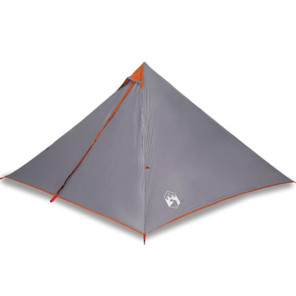 Family Tent Tipi 7-Person Grey and Orange Waterproof