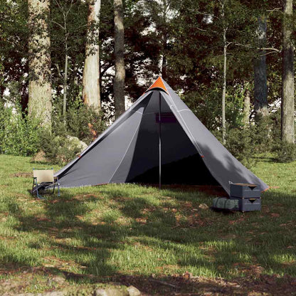 Family Tent Tipi 7-Person Grey and Orange Waterproof