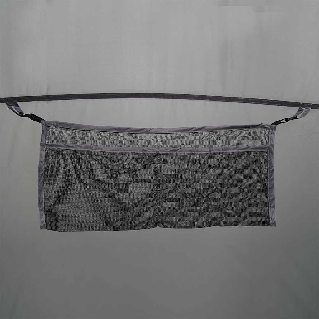 Family Tent Tipi 7-Person Grey and Orange Waterproof