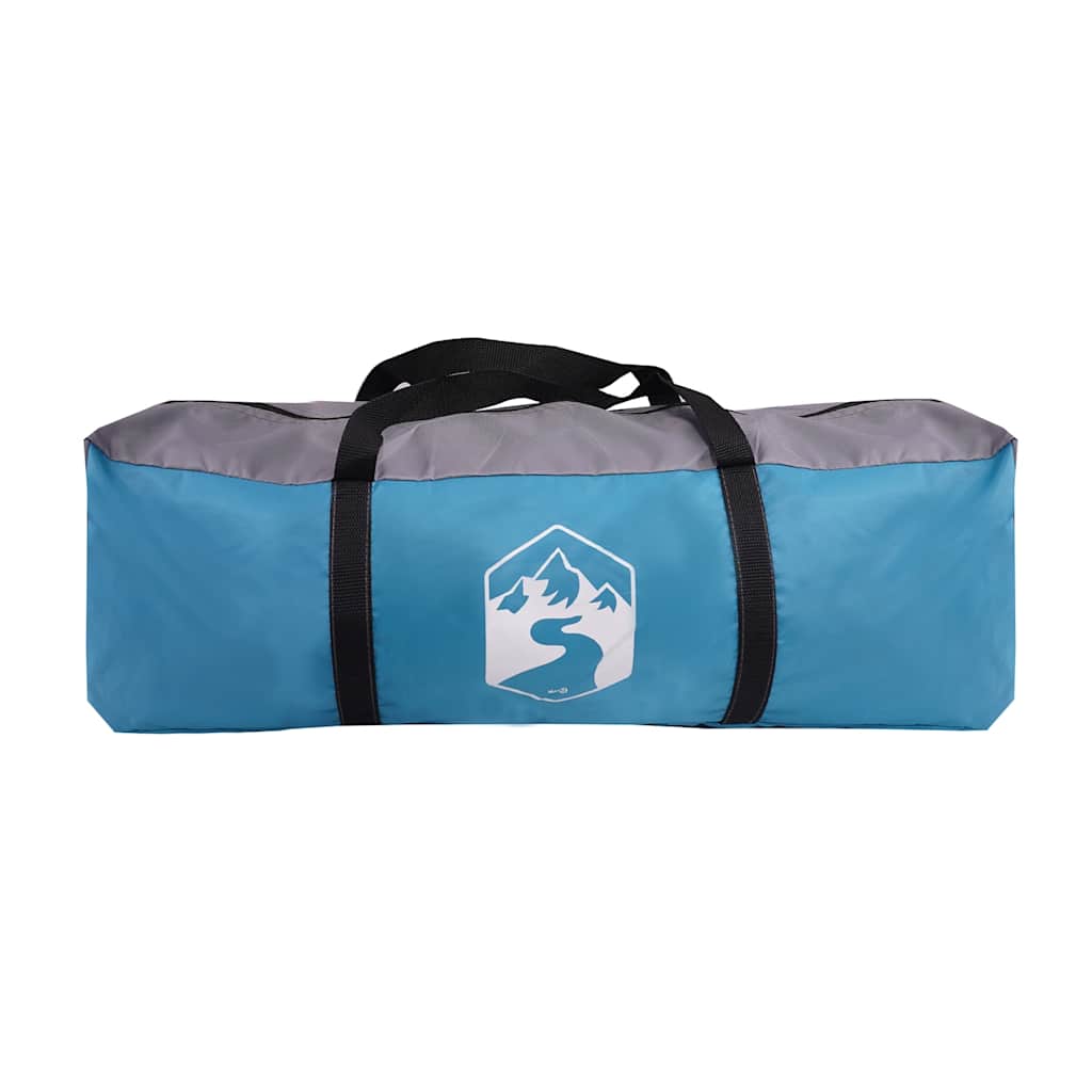 Camping Tent Dome 4-Person Blue Waterproof
