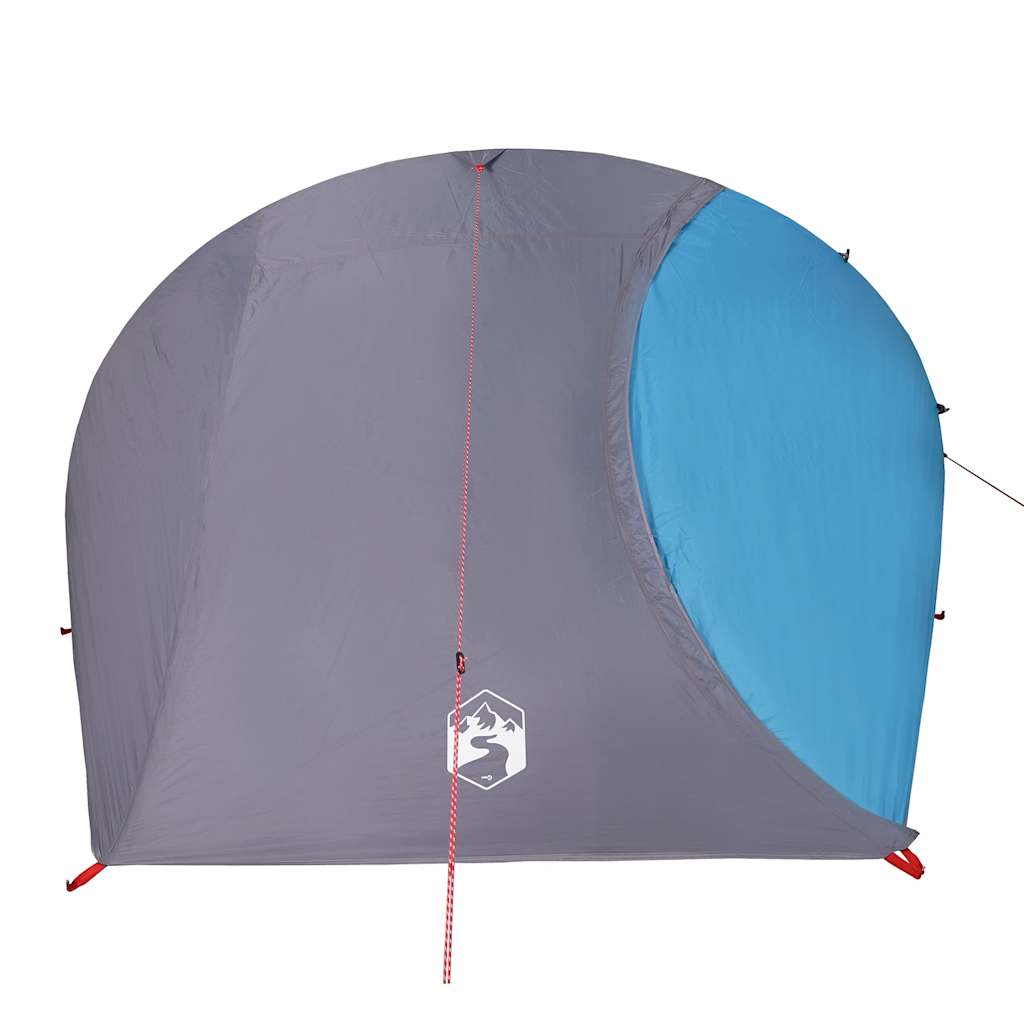 Camping Tent Dome 4-Person Blue Waterproof