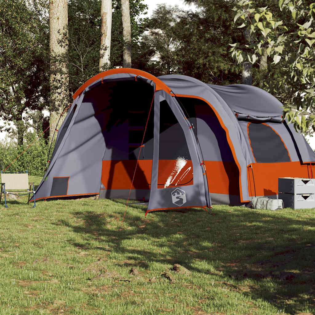 Family Tent 6-Person Grey Waterproof