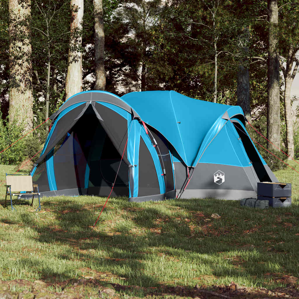 Family Tent Tipi 8-Person Blue Waterproof