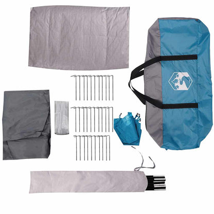 Camping Windbreak Blue 366x152x152 cm Waterproof