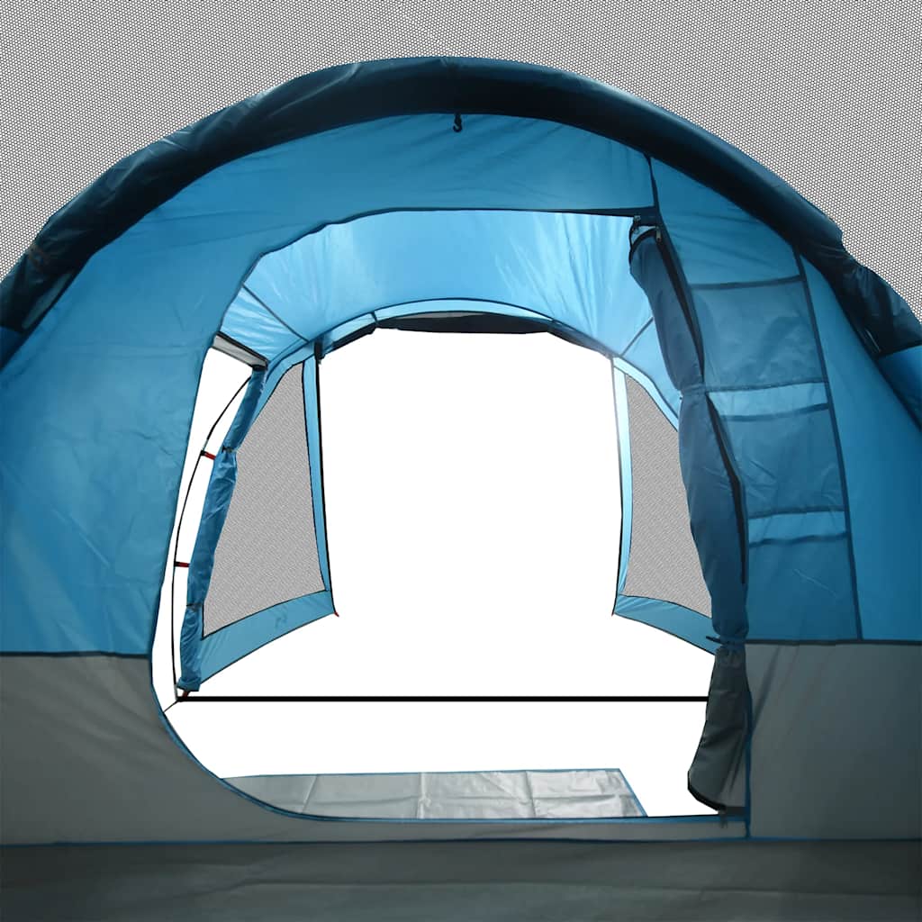 Camping Tent Tunnel 4-Person Blue Waterproof
