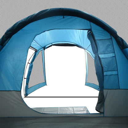 Camping Tent Tunnel 4-Person Blue Waterproof