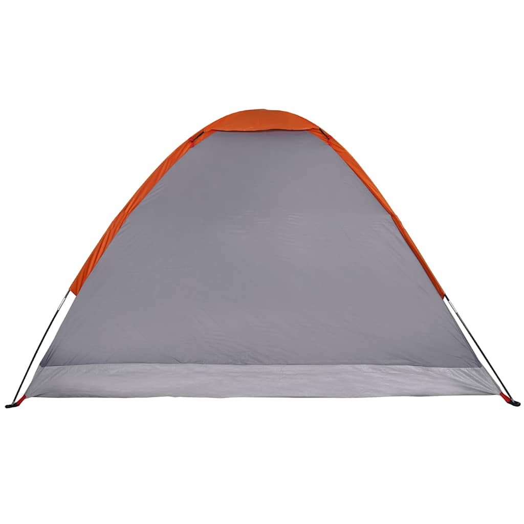 Camping Tent Dome 2-Person Grey and Orange Waterproof