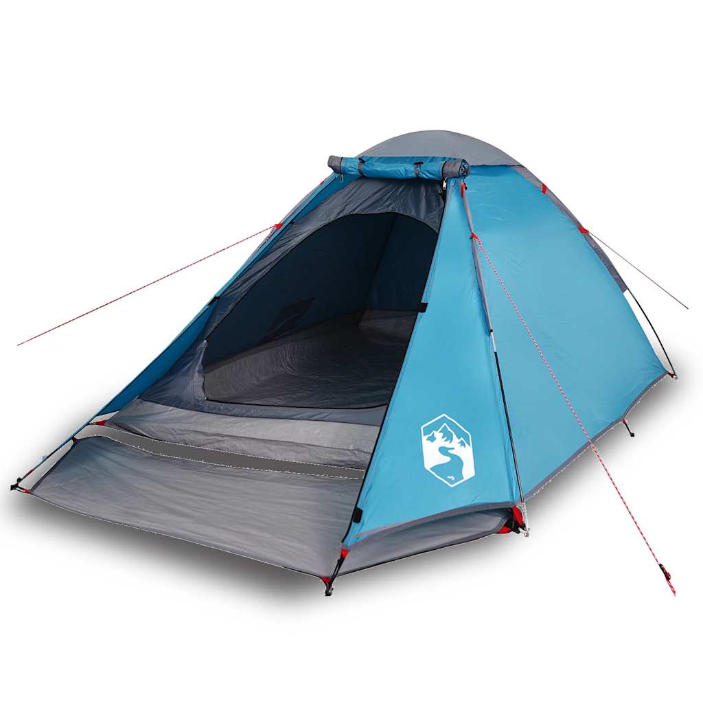 Camping Tent Dome 4-Person Blue Waterproof