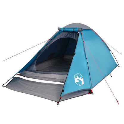 Camping Tent Dome 4-Person Blue Waterproof