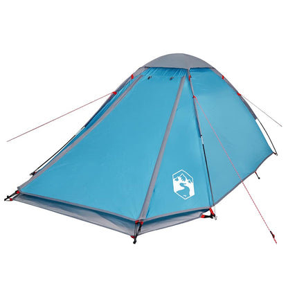 Camping Tent Dome 4-Person Blue Waterproof