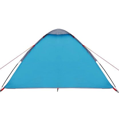 Camping Tent Dome 4-Person Blue Waterproof