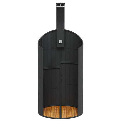 Outdoor Shower Black 100x100x241.5 cm Poly Rattan and Acacia Wood