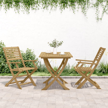 Garden Chair |  Set of 2 | Light Wood | Solid Acacia wood