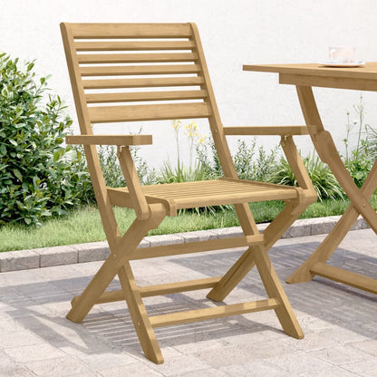 Garden Chair |  Set of 2 | Light Wood | Solid Acacia wood