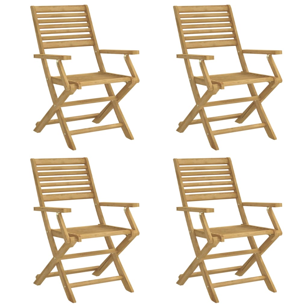 Folding Chairs 4 pcs 54,5x61,5x86,5 cm Solid Wood Acacia