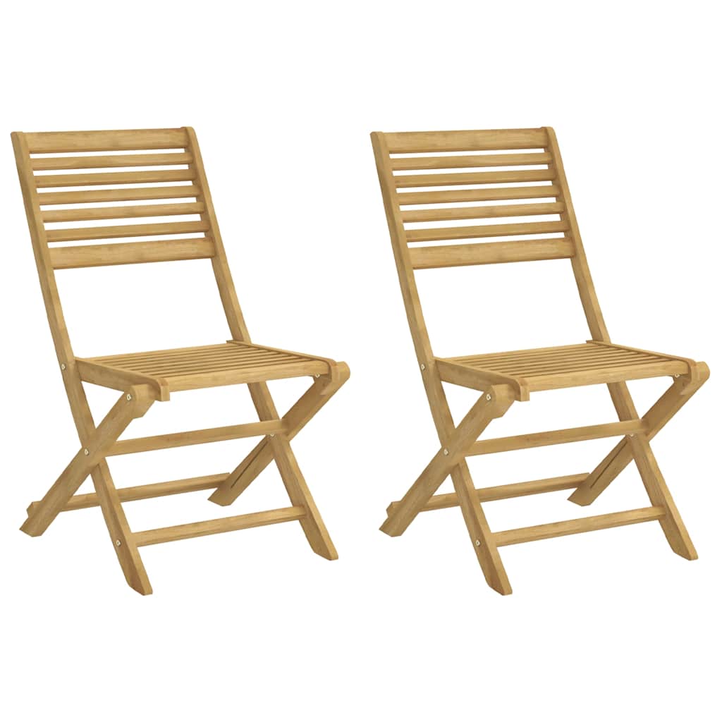 Folding Chairs 2 pcs 48,5x61,5x87 cm Solid Wood Acacia