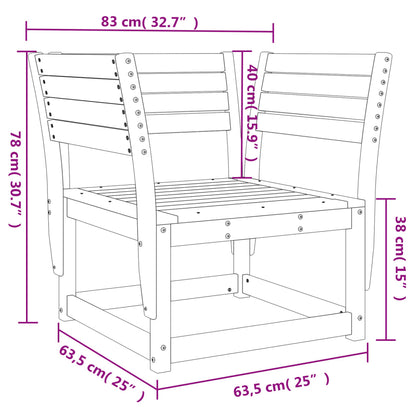 Garden Chair | Natural Wood | Vacuum Pressure Impregnated Pinewood