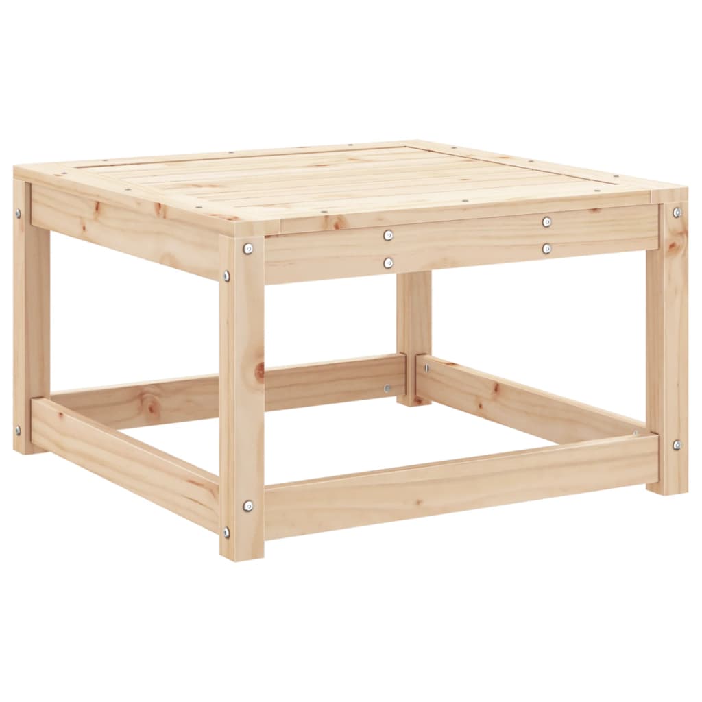 Garden Footstool | Natural Wood | Solid Pine Wood | Medium | Modular