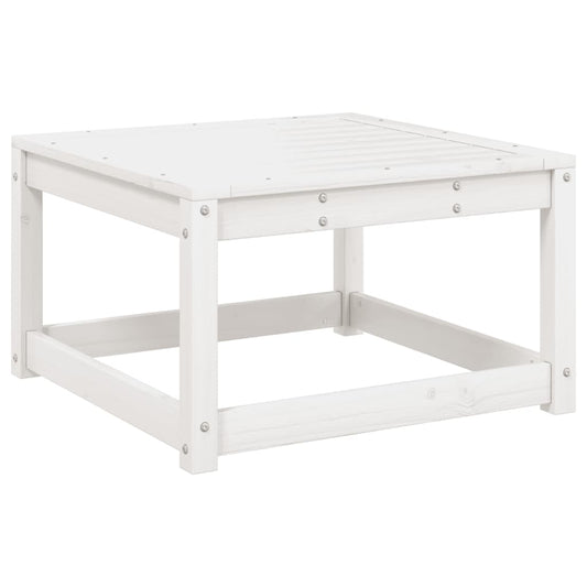 Garden Footstool | White | Solid Pine Wood | Standard | Modular