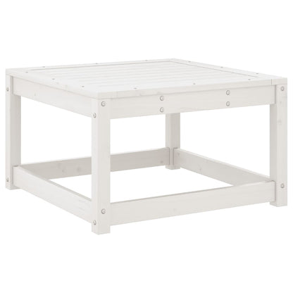 Garden Footstool | White | Solid Pine Wood | Standard | Modular