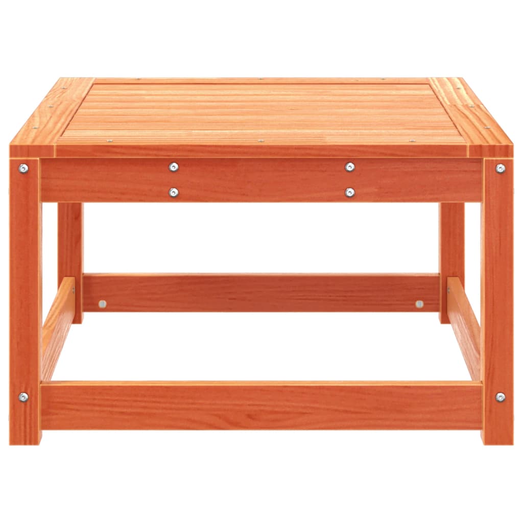 Garden Footstool | Wax Brown | Solid Pine Wood | Medium | Modular