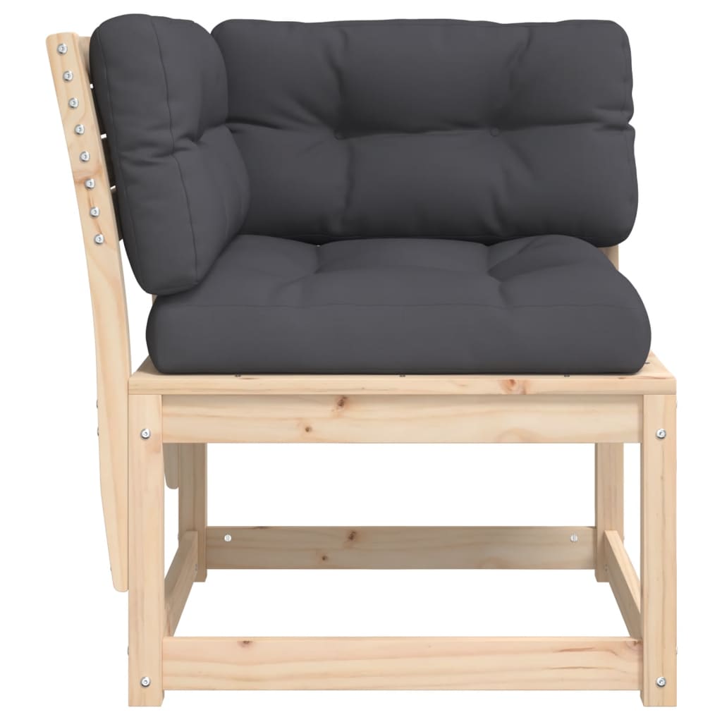 Garden Sofa | Anthracite | Solid pine wood | Single | Modular