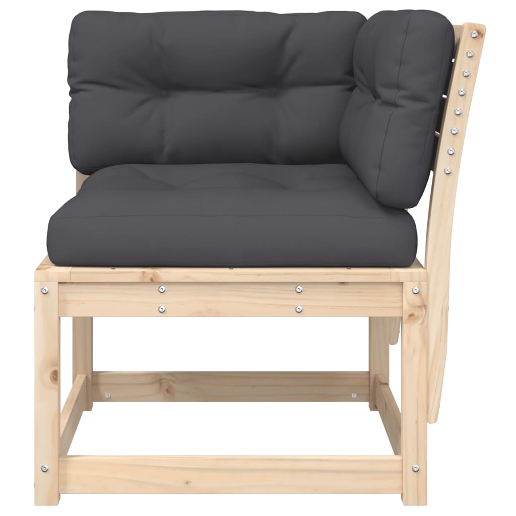 Garden Sofa | Anthracite | Solid pine wood | Single | Modular