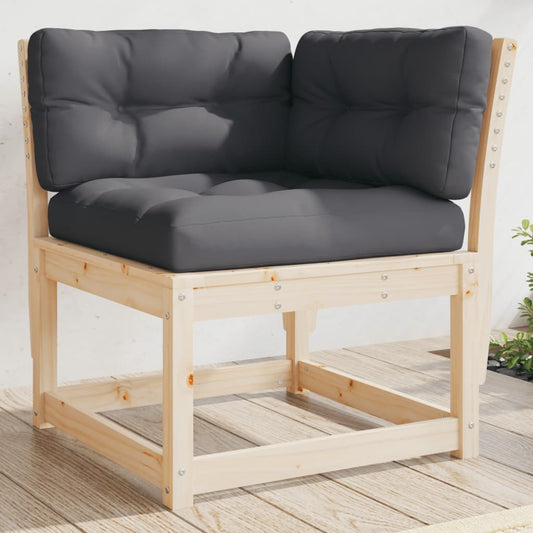 Garden Sofa | Anthracite | Solid pine wood | Single | Modular