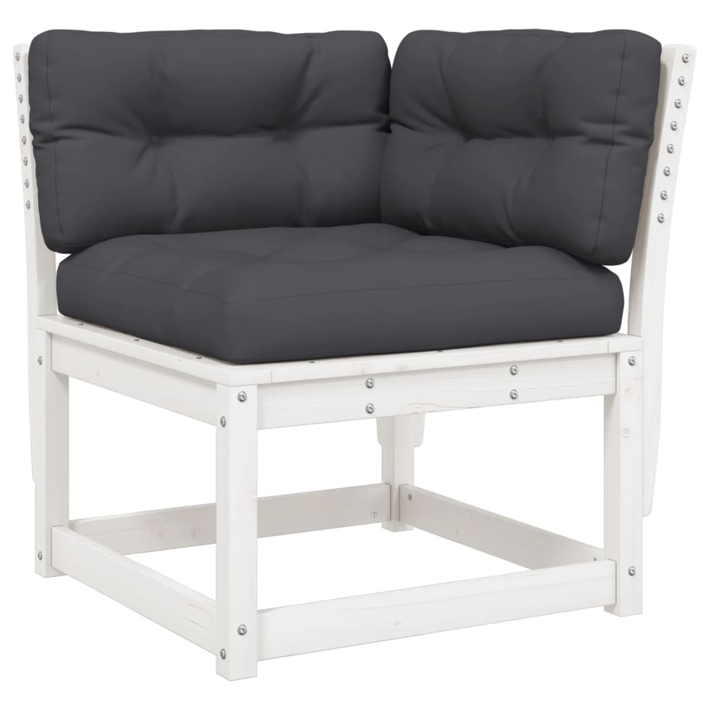 Garden Sofa | White | Solid pine wood, Polyester | Standard | Modular