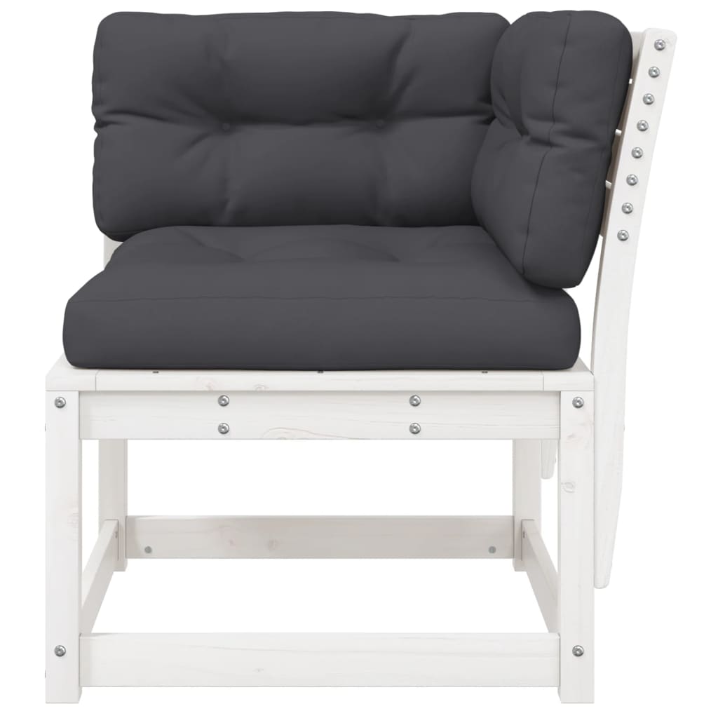 Garden Sofa | White | Solid pine wood, Polyester | Standard | Modular