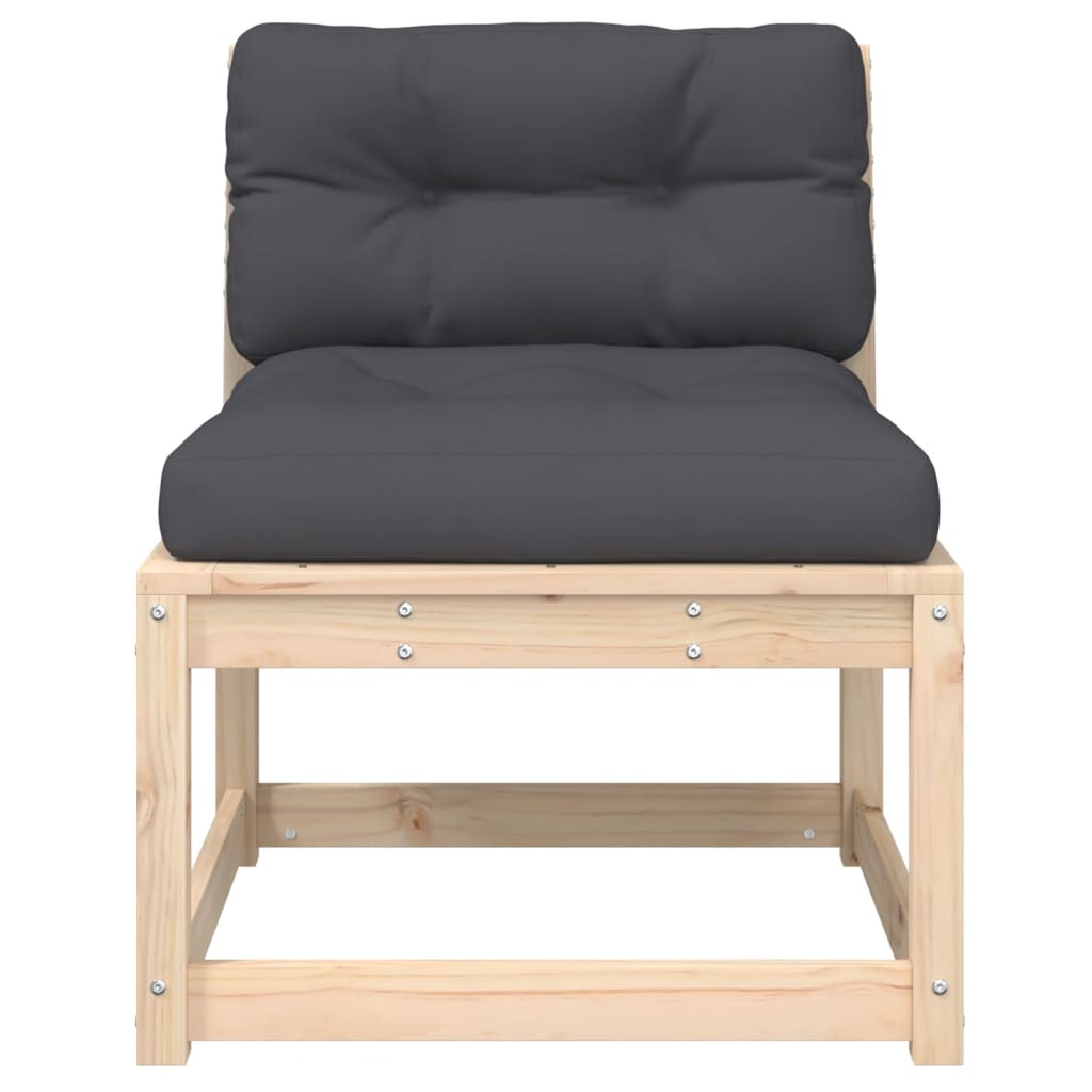 Garden Sofa | Anthracite, Pine | Solid pine wood, Polyester | Medium
