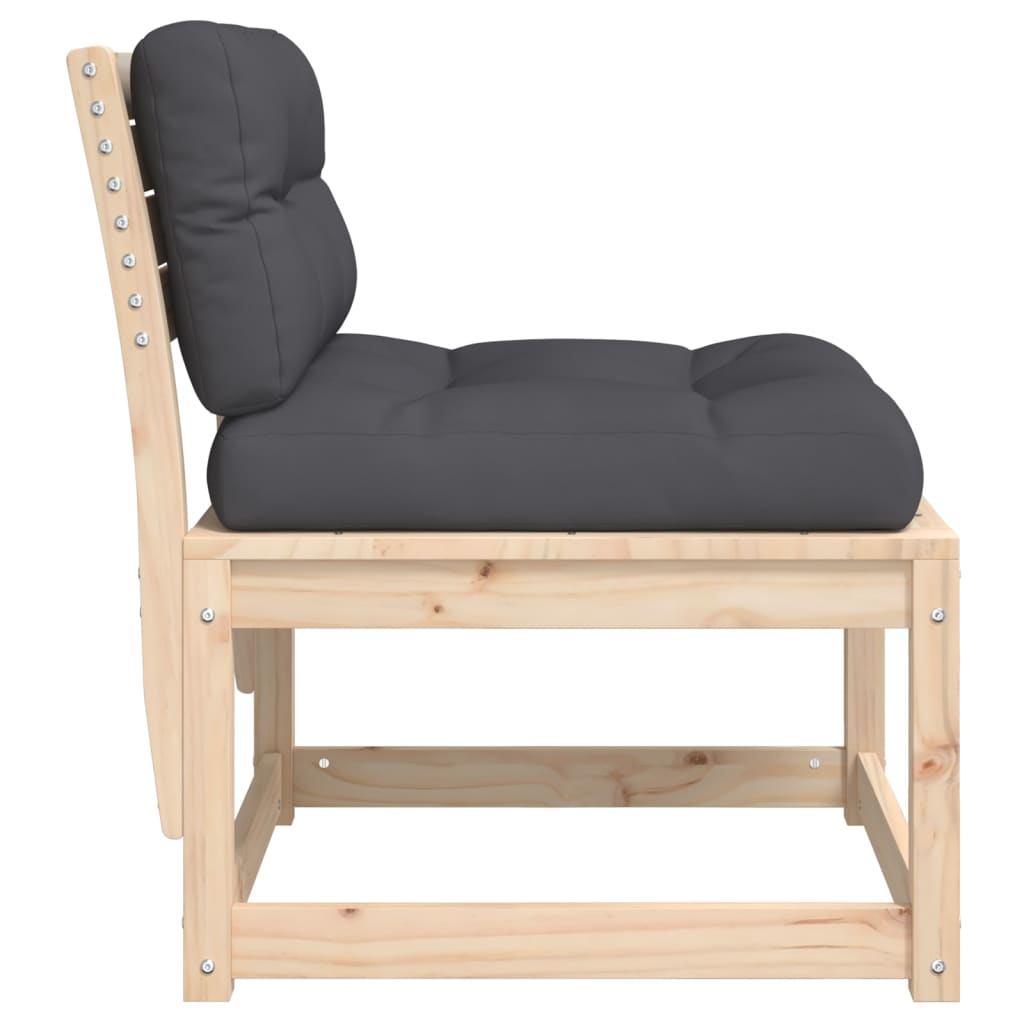 Garden Sofa | Anthracite, Pine | Solid pine wood, Polyester | Medium